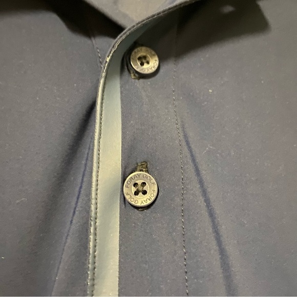 Foray Golf Navy short sleeve shirt Polo Size Medium - Picture 6 of 9